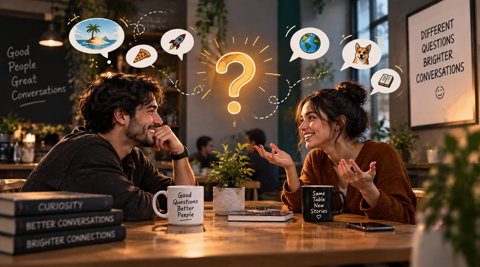 Why Do Random Questions Lead to Better Conversations?